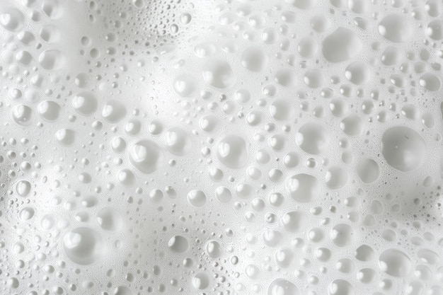 Foamy white soap bubbles in bathroom