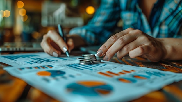 A Focused Shot Of Hands Discussing Financial Background