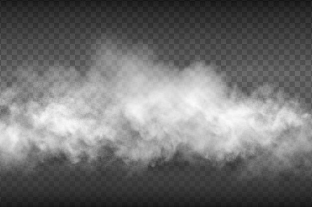 Photo fog or smoke isolated transparent special effect for white mist and smog background