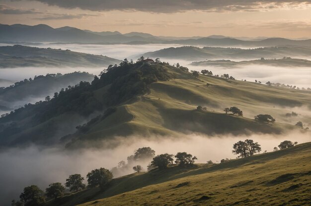 Foggy Dawn on the Pastoral Crest