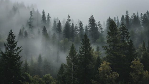 Foggy Forest View