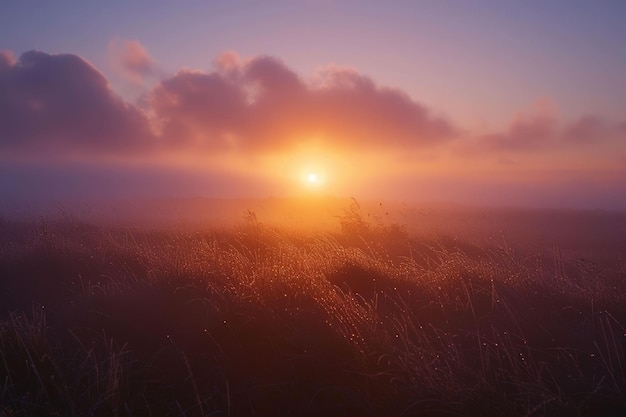 Photo foggy landscapeearly morning mist