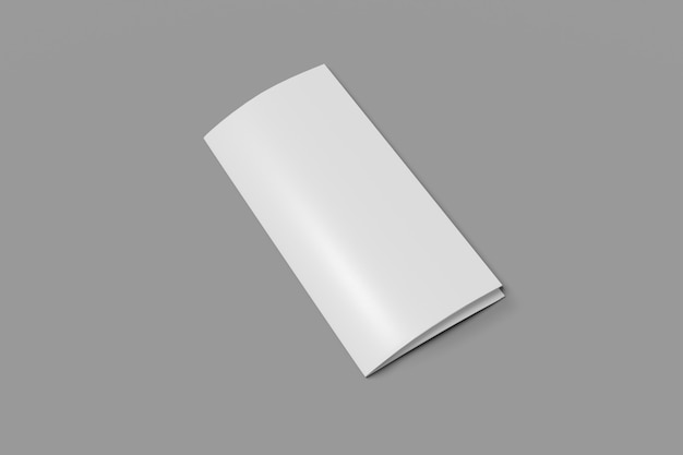 folded blank booklet closed on a background 3D rendering