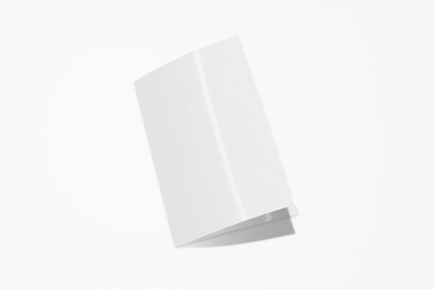 folded blank booklet closed on a background 3D rendering