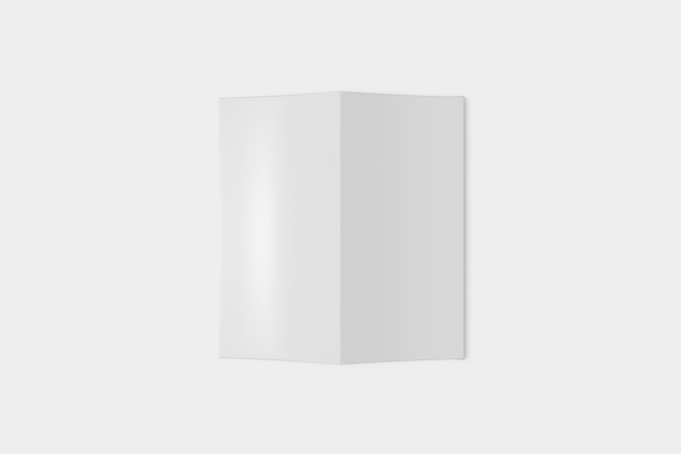 folded blank booklet closed on a background 3D rendering