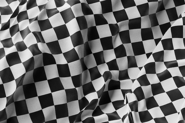 Folds of checkered fabric Texture Closeup 3d illustration High quality 3d illustration