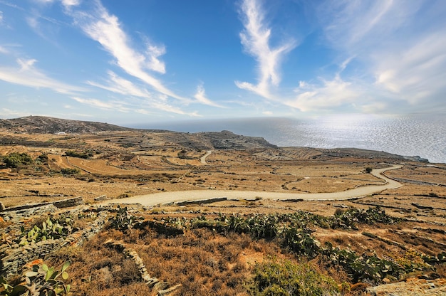 Folegandros island landscape in Greece