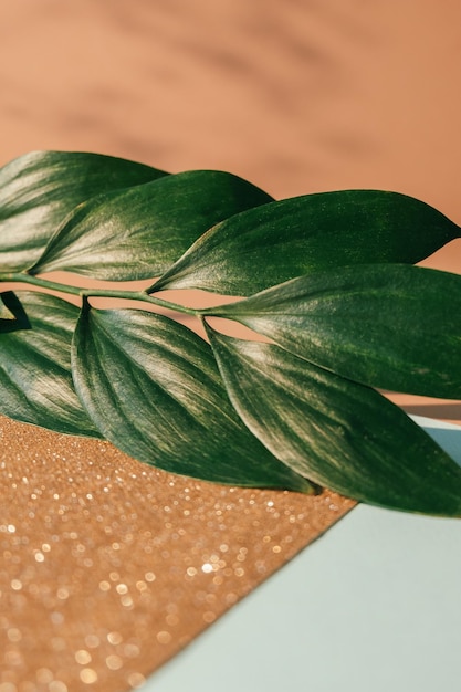 Foliage composition floral background green leaves