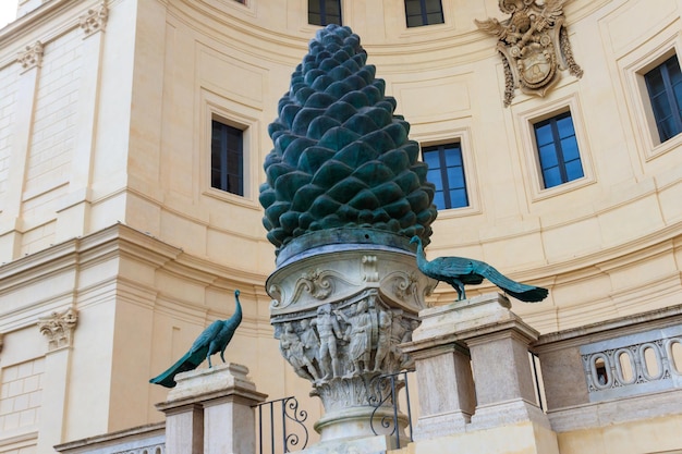 The Fontana della Pigna or simply Pigna Pinecone is a former roman fountain in courtyard of Vatican