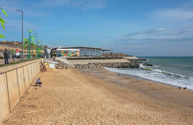 Fontanka beach on the Black Sea near Odessa Ukraine