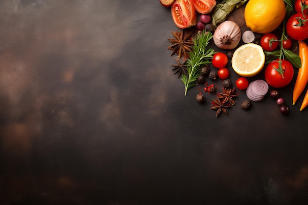 Food background food concept with various tasty fresh ingredients for cookin