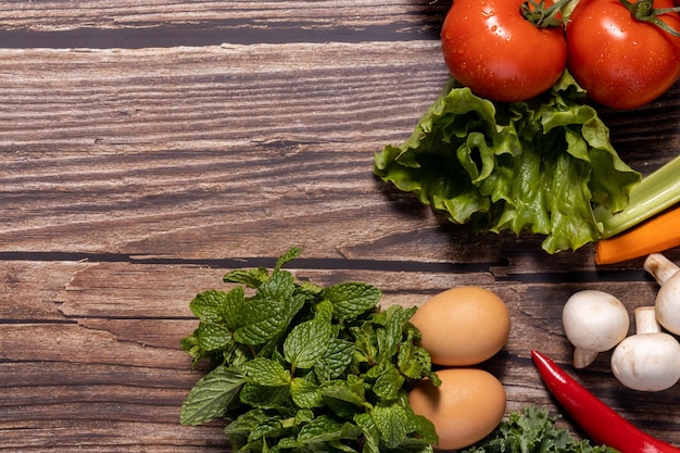 food background. tomato and vegetables