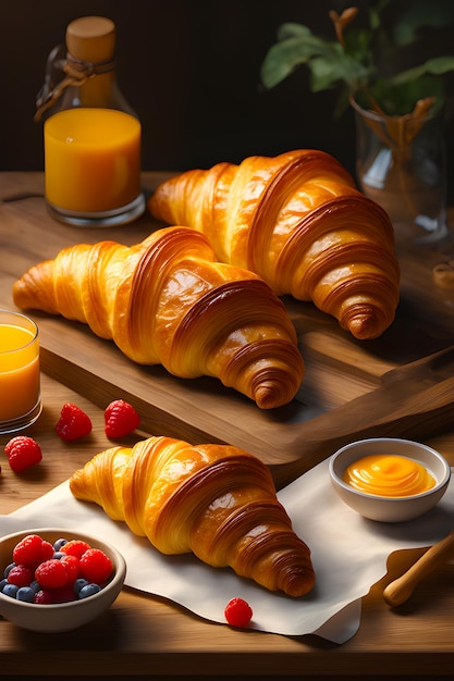 food bakery bake breakfast photography background generated ai