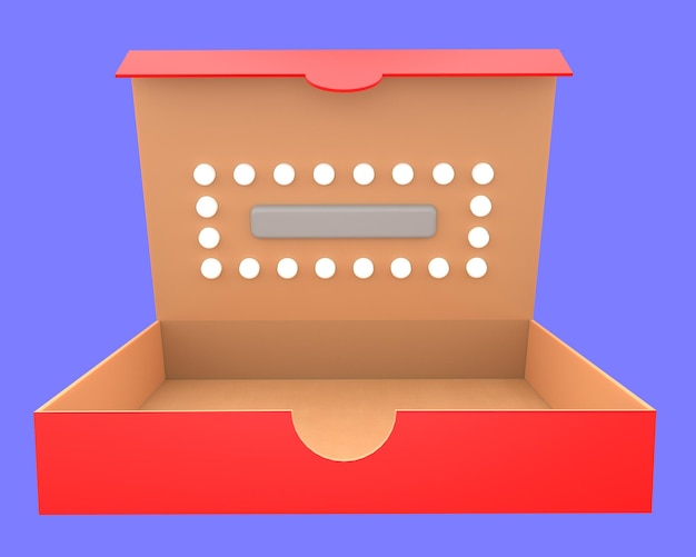 food box icon 3d render.