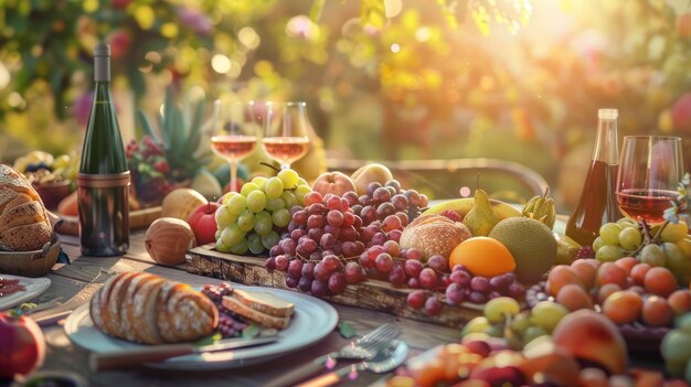 Food buffet table