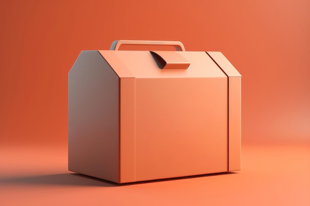 Food delivery box space for design AI generated