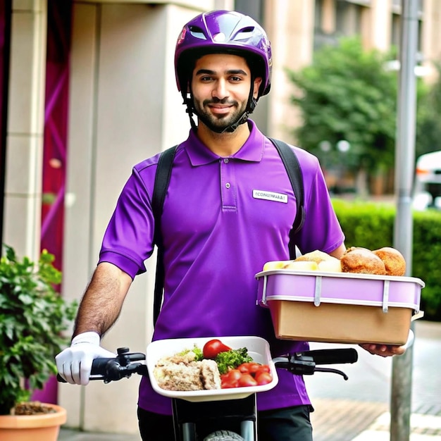 Photo food delivery rider