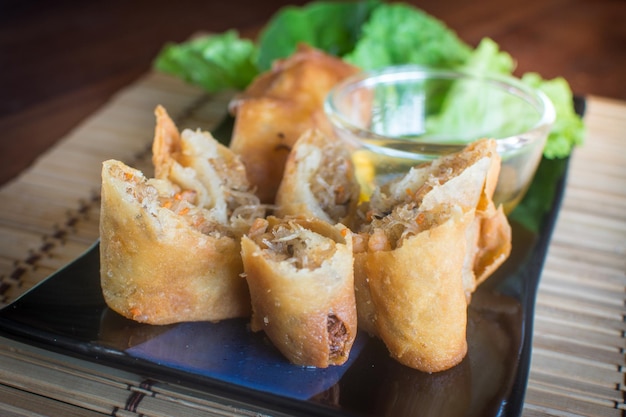 Food fried spring rolls Chinese Traditional food