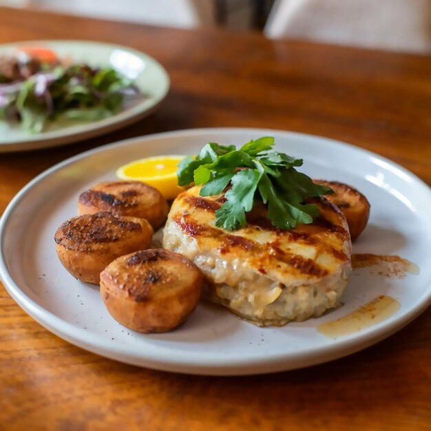 Food from Brazil served on a wooden table