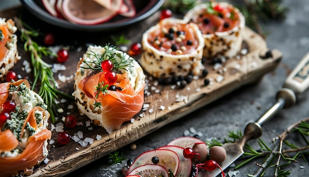 a food item with a bowl of food on it