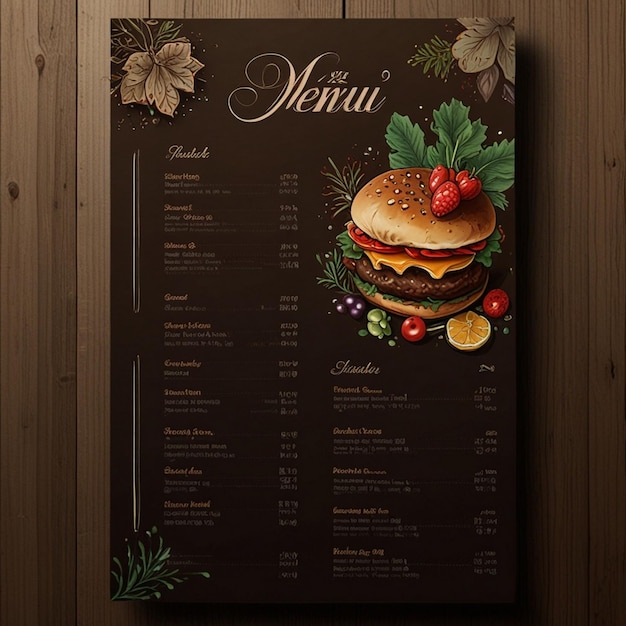 Food Menu Design generative AI