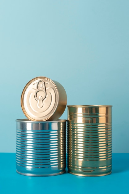 Photo food packaged in can still life