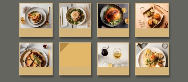 Photo food photography collage a culinary journey