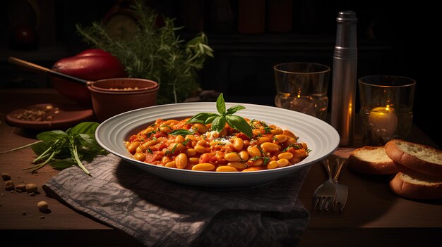 Photo food photography featuring cannellini alluccelletto a traditional italian dish