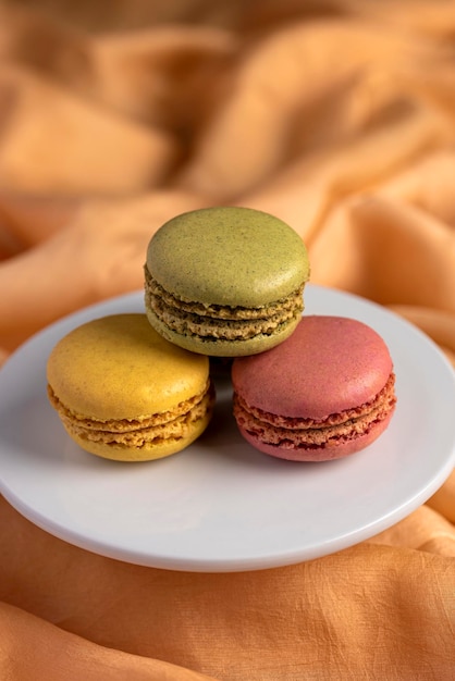 Food photography of macaroons