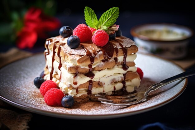 food photography tiramisu