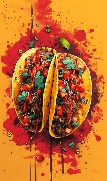 Photo food poster background design a vibrant celebration of mexicos culinary and cultural delights