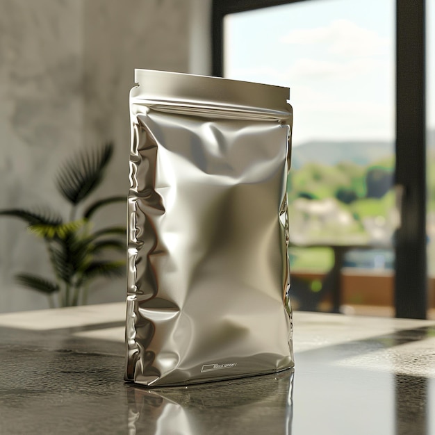 Photo food pouch packaging mockup