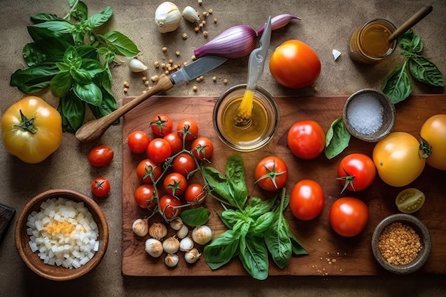 food preparation on the kitchen table professional advertising food photography