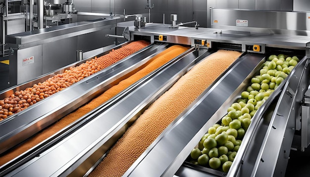 Photo food processing conveyor belt