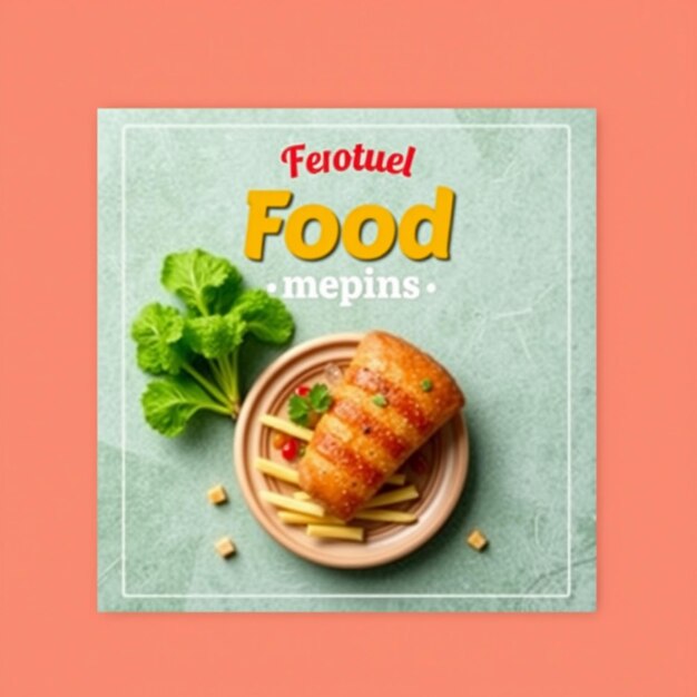 Photo food social media banner post template