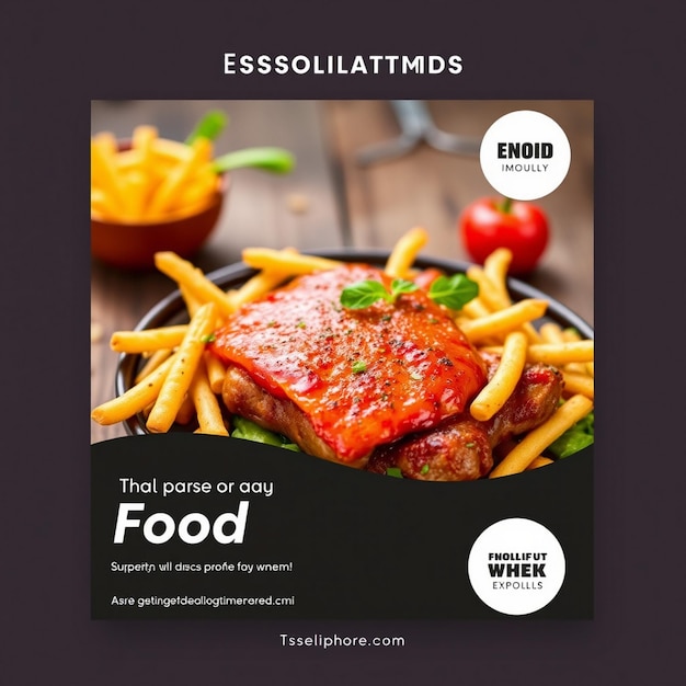 Photo food social media banner post template