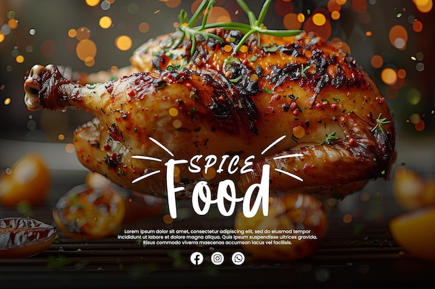 food social media template