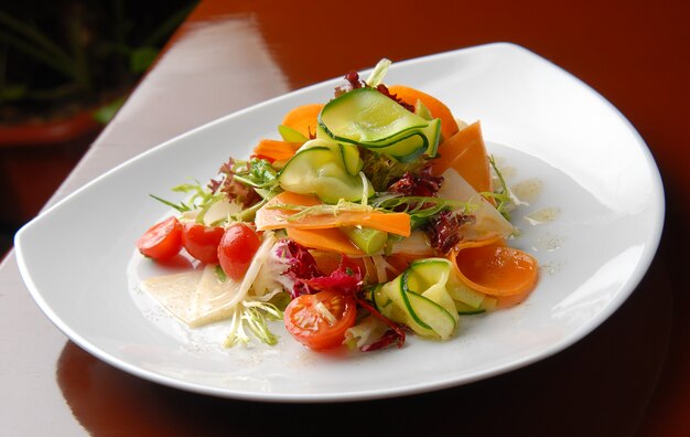 Food theme, fresh vegetable salad.