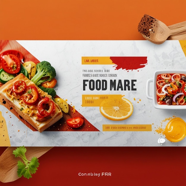 Photo food youtube banner generative ai