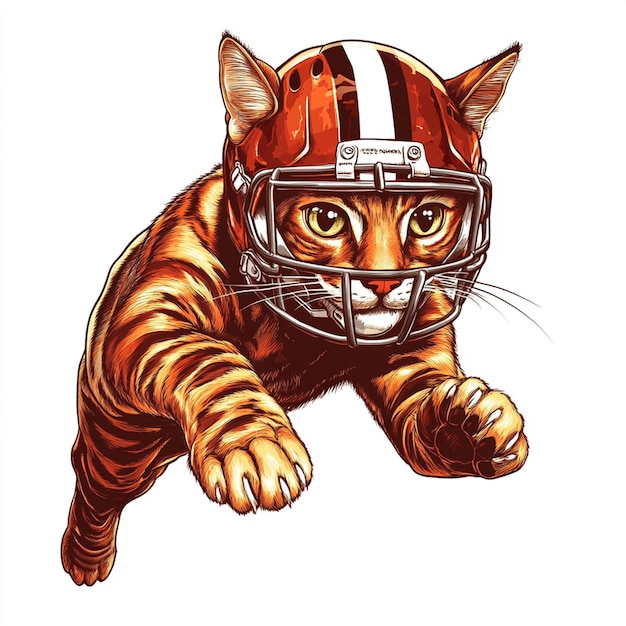 Football Cat Mascot