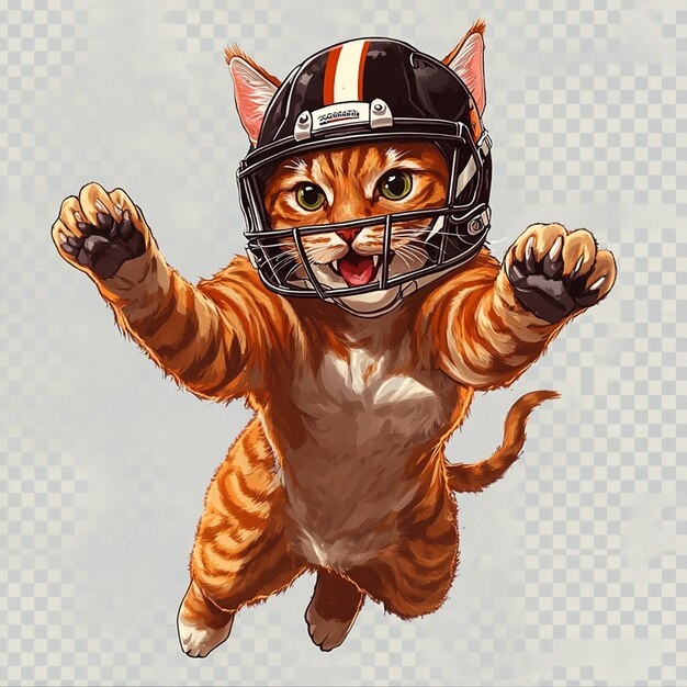 Photo football cat mascot