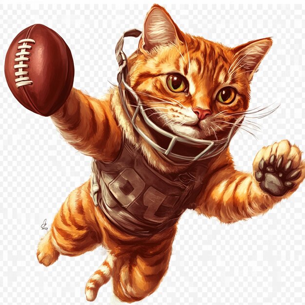 Photo football cat mascot