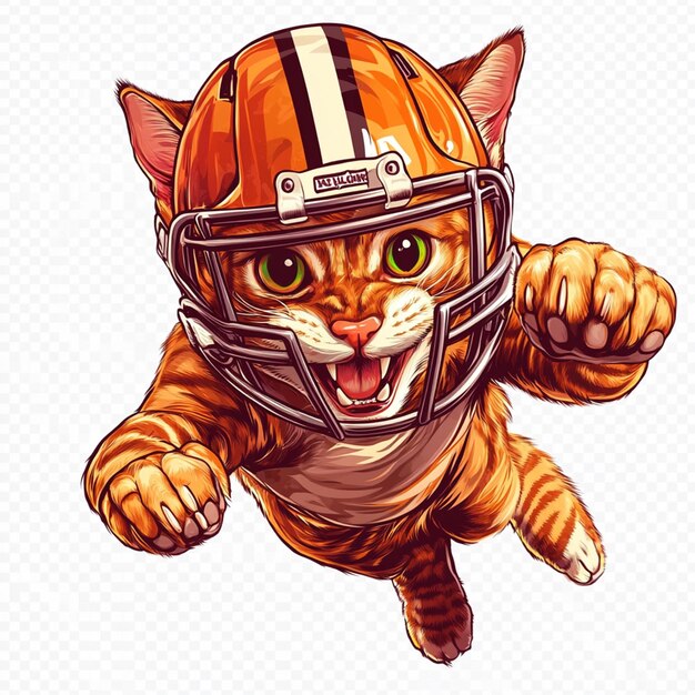 Photo football cat mascot