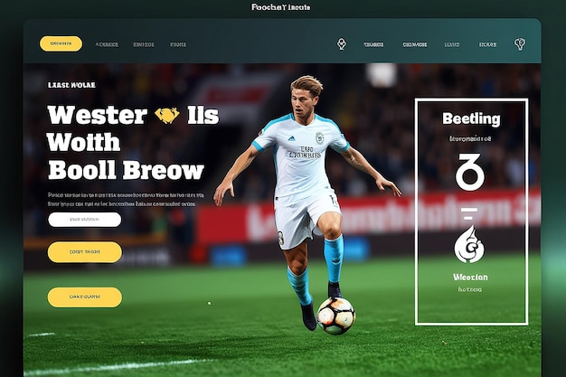 Photo football landing page with photo