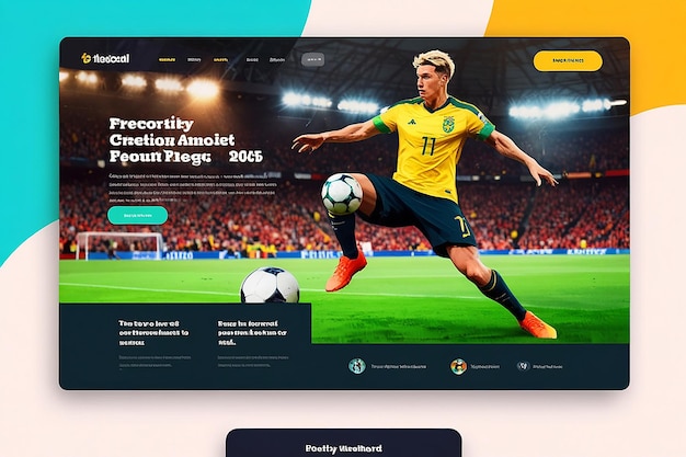 Photo football landing page with photo