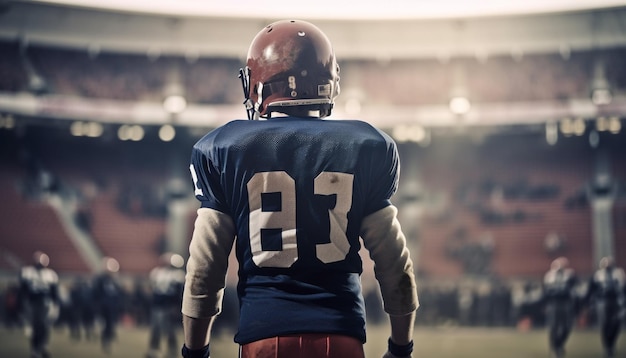 A football player with the number 33 on his back