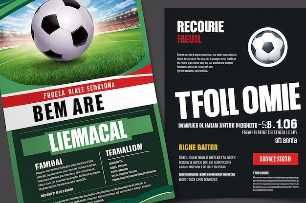 Football soccer league flyer template