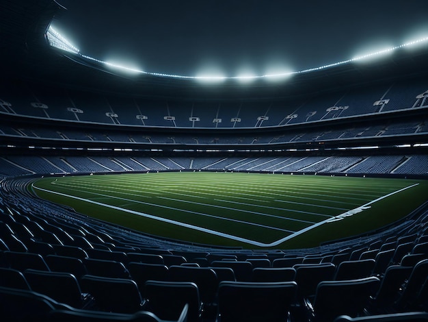 Football stadium at night generative ai