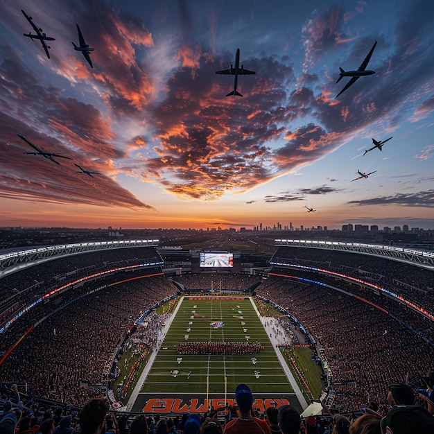 Photo a football stadium with the word quot s quot on the side of it