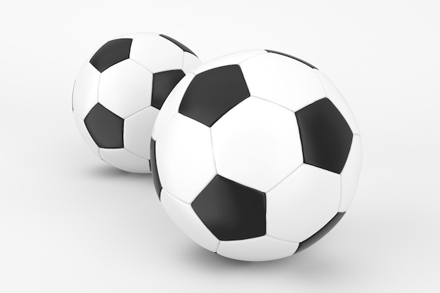 Footballs Right Side Isolated In White Background